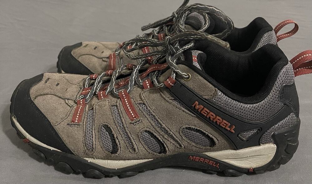 Merrell Crosslander Vent Low Hiking Shoes Men’s Size 10 J343406C Granite Red